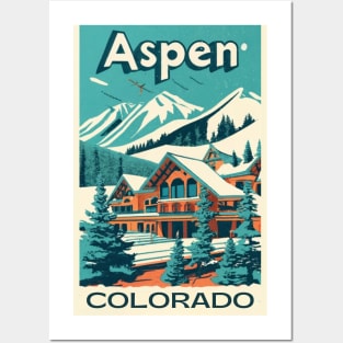 A Vintage Travel Poster of Aspen - Colorado - US Posters and Art